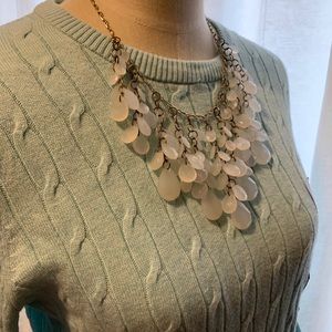 NWT women’s misty teal cable knit sweater XL